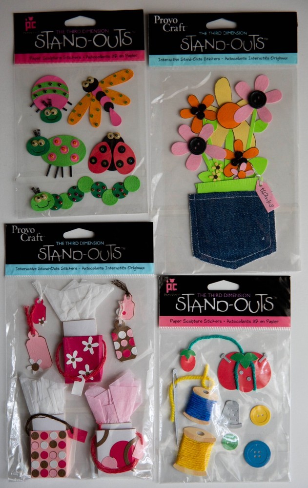 Stand-Out Sticker Lot, 4 Packages!