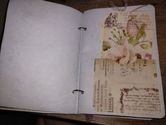 Pink Vintage Roses Junk Journal Scrapbook USA Seller