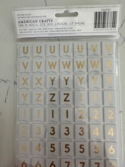 American Crafts Thickers Banners Gold Matte Puffy Stickers 168 PC Scrapbooking