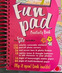 Fun Pad ,Spiral Craft Creativity Activity Book Scrapbooking Stickers 100 pages