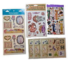 Vintage sticker lot. fashion, girls, garden.