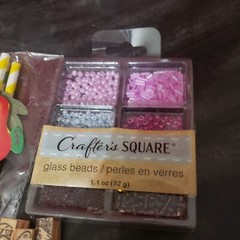 HUGE Crafting Lot Stickers Beads Straws Clothespins Pearls Candles Rulers Crafts