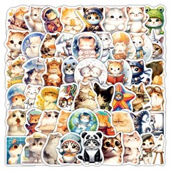 200/100/50PCS Cute Cartoon Kitten Graffiti Stickers for Bicycle Hand Account Pen