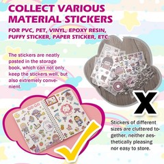SUNEZLGO A5 Reusable Sticker Book 60 Sheets, Sticker Collecting Album Organiz…