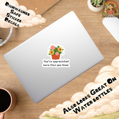 You’re Appreciated More Than You Know Teacher sticker, Appreciation Sticker gift