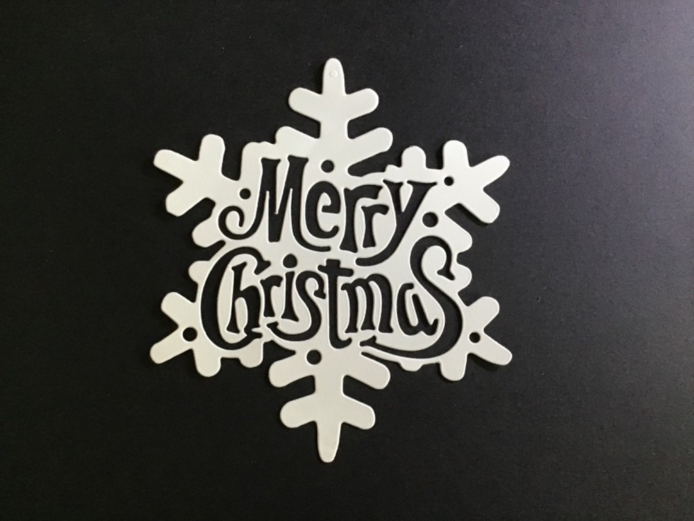 Merry Christmas Snowflake Die Cut Embellishments 5Pcs Scrapbooks Cards Crafts