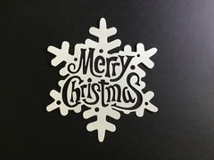 Merry Christmas Snowflake Die Cut Embellishments 5Pcs Scrapbooks Cards Crafts