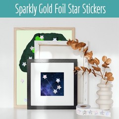 500PCS Metallic Star Stickers, Reflective Foil Stars for Behavior Charts, Silver