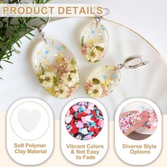 Fake Sprinkles, 50G Resin Faux Sprinkles, Black/Pink/Red/White/Light Blue