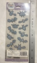 LOT OF 2 sheets Hallmark Stickeroni Stickers Halloween black BATS NEW NIP USA