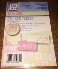 Deja Views Baby Girl 268 Sticker Tablet Infant Miracle Blessing Scrapbook POS-30