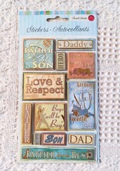 RARE Punch Studio Dimensional Stickers Set, Mom/Mother, Dad/Father, LOT OF 2