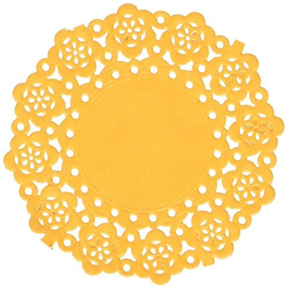 Doodlebug Mini Doilies 3×3 Inch Food Safe Tangerine Pack of 75 Crafting Decor