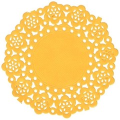 Doodlebug Mini Doilies 3×3 Inch Food Safe Tangerine Pack of 75 Crafting Decor