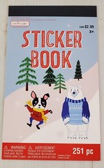 Christmas STICKERS w/ French Bulldog & Polar Bear Theme STICKER Book – 251 pcs