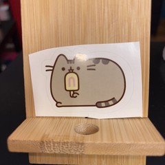 Pusheen Cat with Ice Cream Bar Sticker 2.25 Inches W x 1.75 Inches H