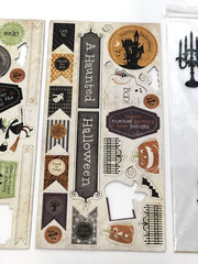 MOONLIGHT Halloween Close to My Heart Paper Pk & Stickers Chipboard 2 Stamp Sets