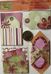 PRIMAVERA TAGS & POCKET Die-Cut Dimensional Stickers(4pc) •Journal•Card Making•