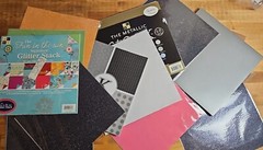 lot of 4.5 lb of 12×12 card stock scrapbook stack Of Glitter And metallic paper