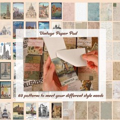 565 Pcs Vintage Scrapbook Paper Kit with Flower Stickers, Decorative Craft Suppl