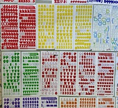 Lot of 45 Incomplete Alphabet Sticker Strips 10” & 12” Making Memories & Others