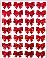 Holographic Sparkle Cute Bow Stickers! ~ Custom Size & Color