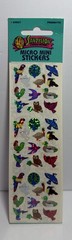 Vintage Sandylion Prismatic Bird Mini Stickers Peacock Toucan Parrot Cardinal
