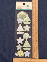 Martha Stewart Crafts Baby SAILBOAT AND STAR Pop Up Stickers 11 Pieces