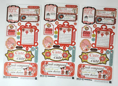 3 Basic Grey Konnichiwa Sticker Sheets Asian Kawaii Home Sweet Home Love Friend