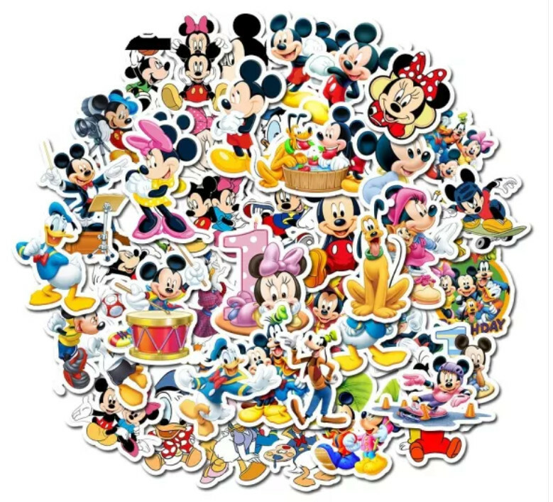 Stickers Mickey Mouse Minnie Mouse Disney Skateboard Sticker Bomb Decal 50 pcs