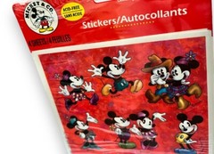 Mickey-Minnie Mouse Mickey & Co Stickers 4 Sheets Sealed ‘85 Hallmark-NEW