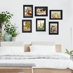 15 PCS 12×16 Inch Black Picture Mats Fits 8.5×11 Inch Photo Bevel Cut Core