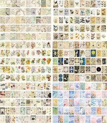 6 Sets 300 Pcs Washi Stickers Set Vintage Aesthetic Sticker for Journaling Decor