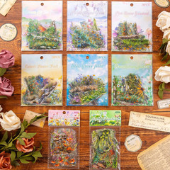 200Pcs Flower Stickers for Scrapbook, Small Vintage Floral Sticker for Water Bot