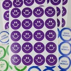 VTG Stickers Scrapbook Reward Lot 12 Sheets 216 Stickers Multi Color 1980s