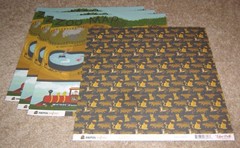 Echo Park 12×12 Double Sided Scrapbook Papers(4) ~ Animal Safari…..Zoo Map