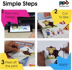Professional Grade Glossy Sticker Paper – 50 Pack