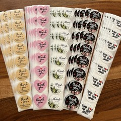 200pcs Cute Thank You Stickers 1 inch Small Business Decorate Envelopes Sealing