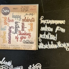 LRG Lot Metal Die Cuts Crafts Card Making Scrapbook Words / Sayings