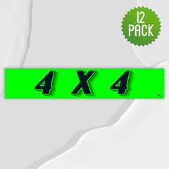 Chartreuse Green Vinyl Slogan Stickers – 12-Pack for Car Dealer Windshield Adver