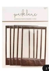 Park Lane Adhesive Frames – DARK WOOD GRAIN – 5 pcs