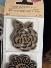 Crafter’s Square Laser Cut Craft Icons 3 Packs- Set Of 6 Flowers