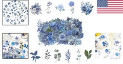 100 Waterproof Botanical Flower Stickers – Perfect for Journaling & Crafts