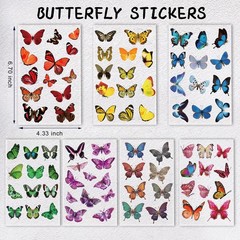 Butterfly Stickers(635 Pcs 48 Sheets) Flower Stickers for Scrapbooking Journa