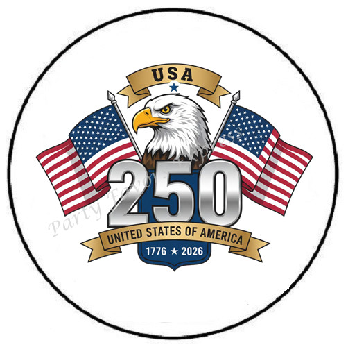250 YEARS AMERICA EAGLE 4TH OF JULY ENVELOPE SEALS LABELS STICKERS PARTY FAVORS
