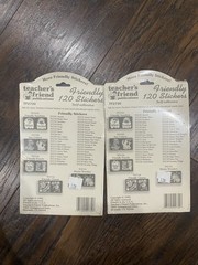 VTG 1995 Happy New Years Sealed Package Stickers Lot Of 2 Teachers Friend
