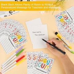 50pcs Appreciation Cards for Teachers, Students, Employees, Office Staff