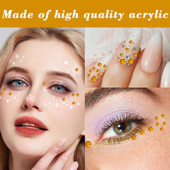 1792PCS Gem Stickers Self-Adhesive Face Jewelry Stickers, Acrylic Gems DIY Craft