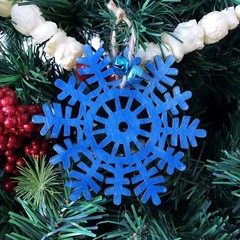 32 Set Christmas Hanging Natural Unfinished Wood Snowflake Cutouts Ornaments …