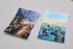 Rain drops PET Stickers Pack ｜City view glass rain drops themed Stickers TZB-M